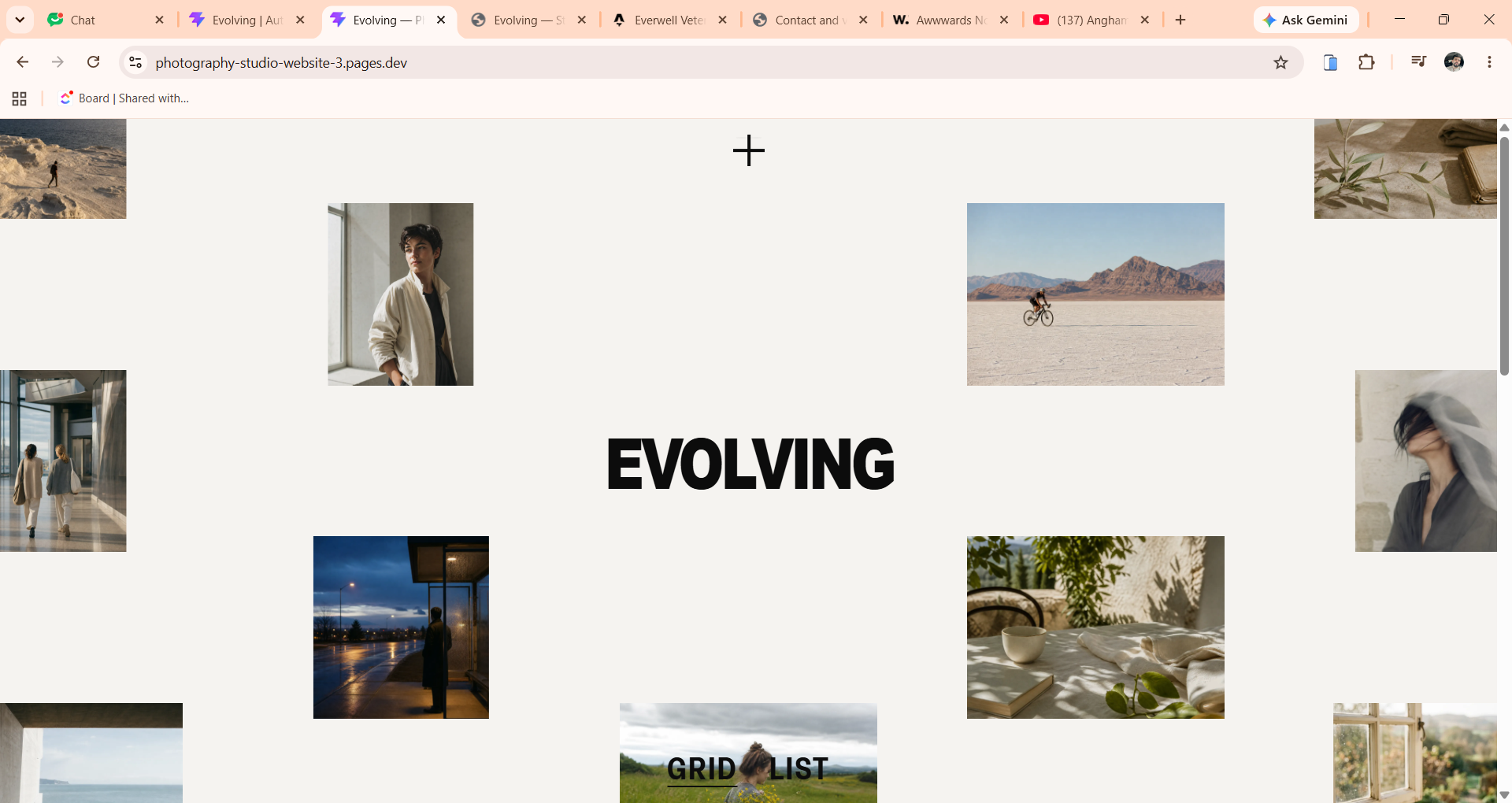 Photography Studio 3 website template screenshot